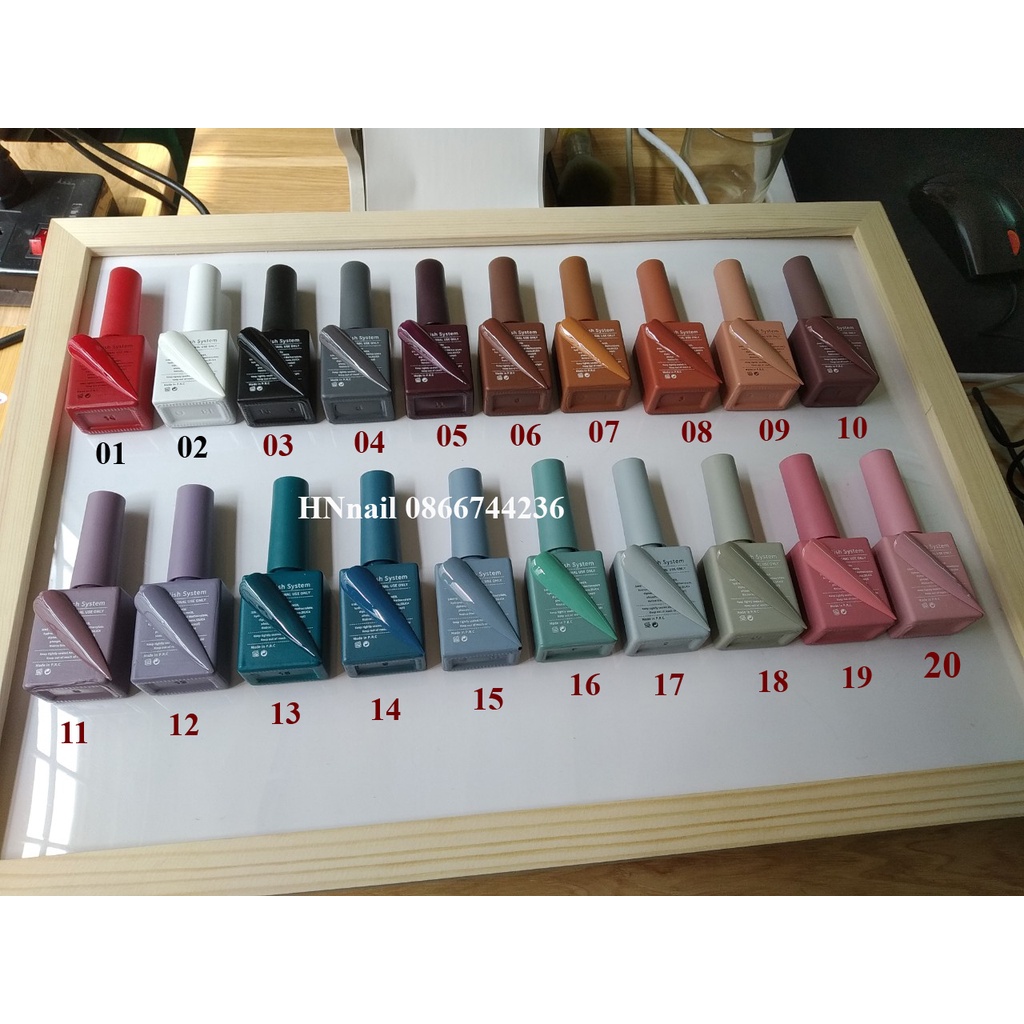 Sơn gel móng tay hơ đèn Gairriy chai 15ml chăm sóc móng làm đẹp nail mi spa thời trang nữ shop hnnail