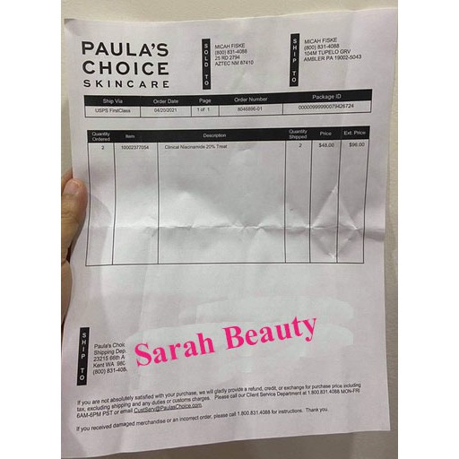Tinh chất dưỡng sáng da mờ thâm se lỗ chân lông serum Paula's choice niacinamide 20% booster