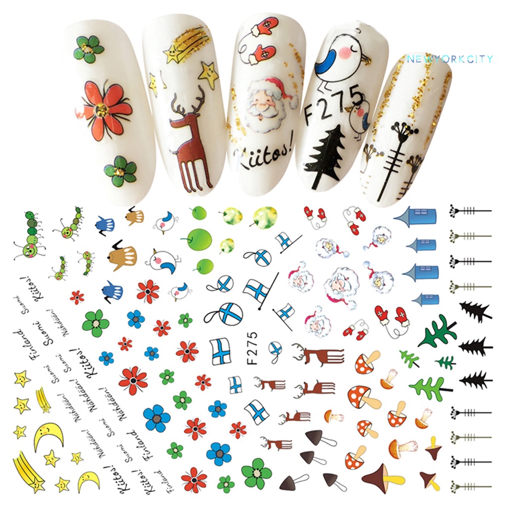 Miếng Dán Trang Trí Móng Tay Chủ Đề Giáng Sinh