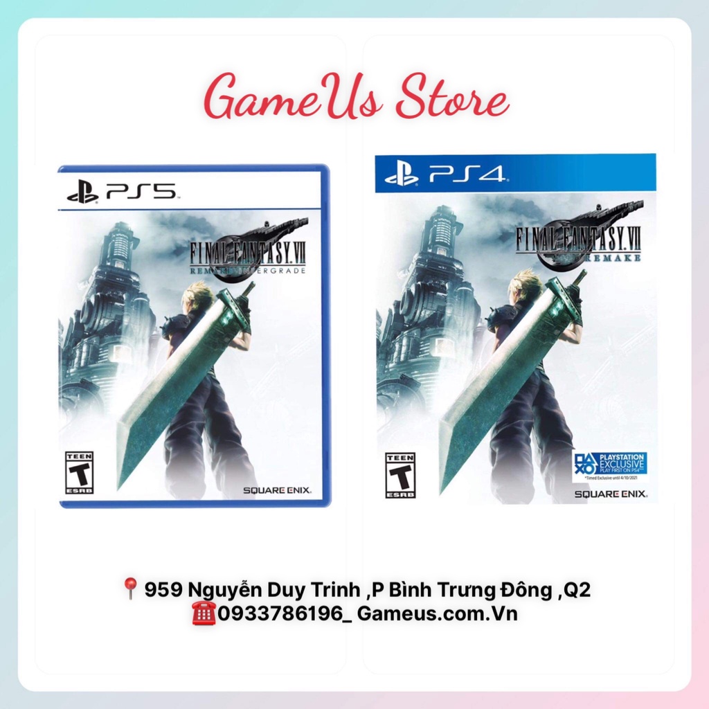 Đĩa Game PS4/PS5 : Final Fantasy VII Remake Hệ US