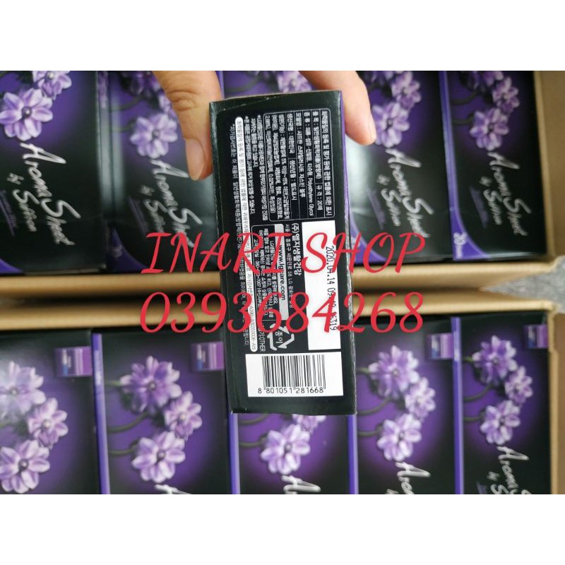 GIẤY THƠM LG - AROMA SHEET TÍM HƯƠNG HOA NHÀI DÙNG CHO MÁY GIẶT KHÔ HẤP SẤY