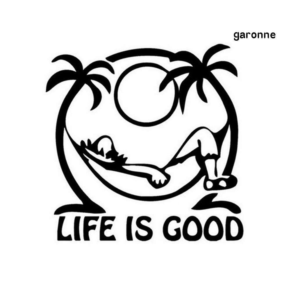 Miếng Dán Phản Quang In Chữ Life Is Good Thời Trang Trang Trí Cửa Sổ Xe Hơi