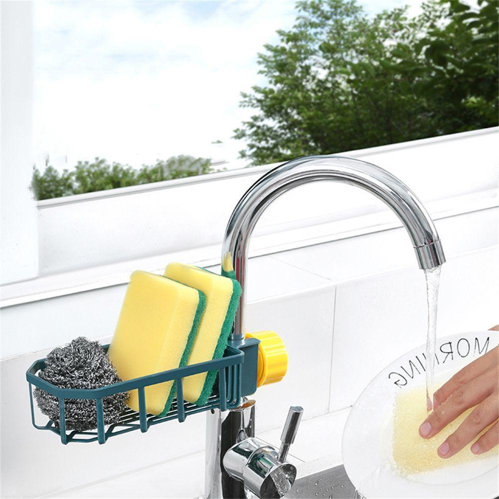 Giá Đỡ Bọt Biển Rửa Chén Gắn Vòi Nước Có Thể Điều Chỉnh Tiện Lợi