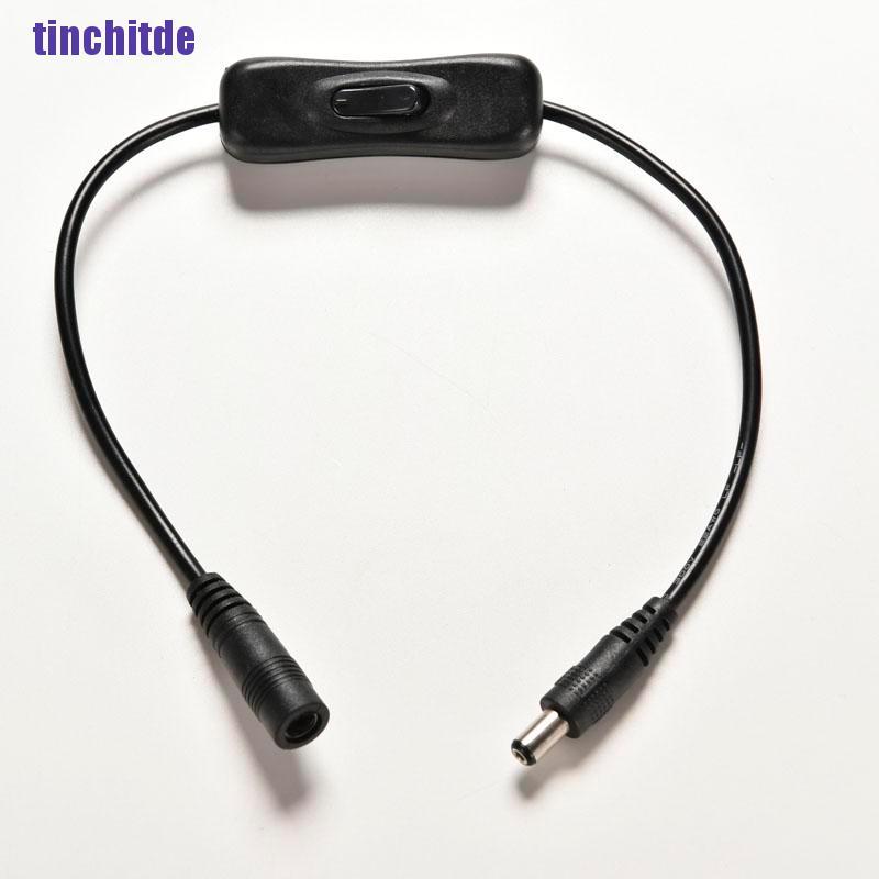 [Tinchitde] In-Line Power Switch On/Off 2.1Mm/5.5Mm Cable Jack For Arduino Plug 12V [Tin]