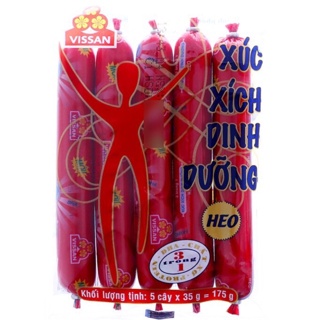 Xúc xích heo Visan 175g (5 cây x 35g)