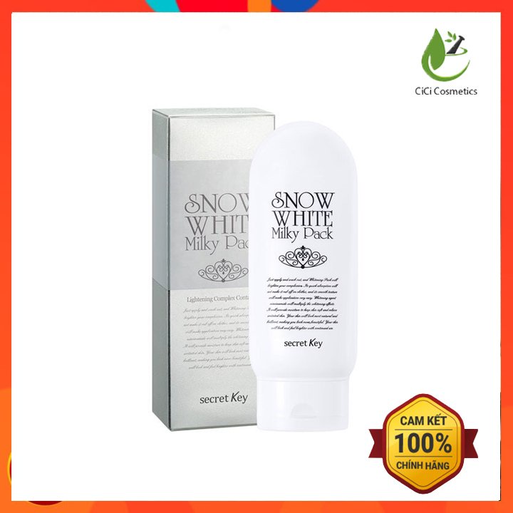 Kem Ủ Trắng Secret Key Snow White Milky Pack 200ml - Hàng Chính Hãng