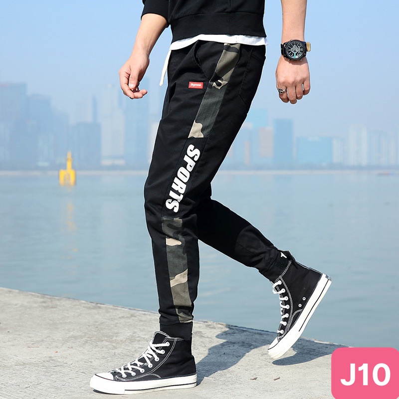 Quần jogger nam bo chân màu xanh không rách chất kaki cao cấp co dãn 4 chiều, quần baggy nam 10Hado10 Nhiều mẫu mới