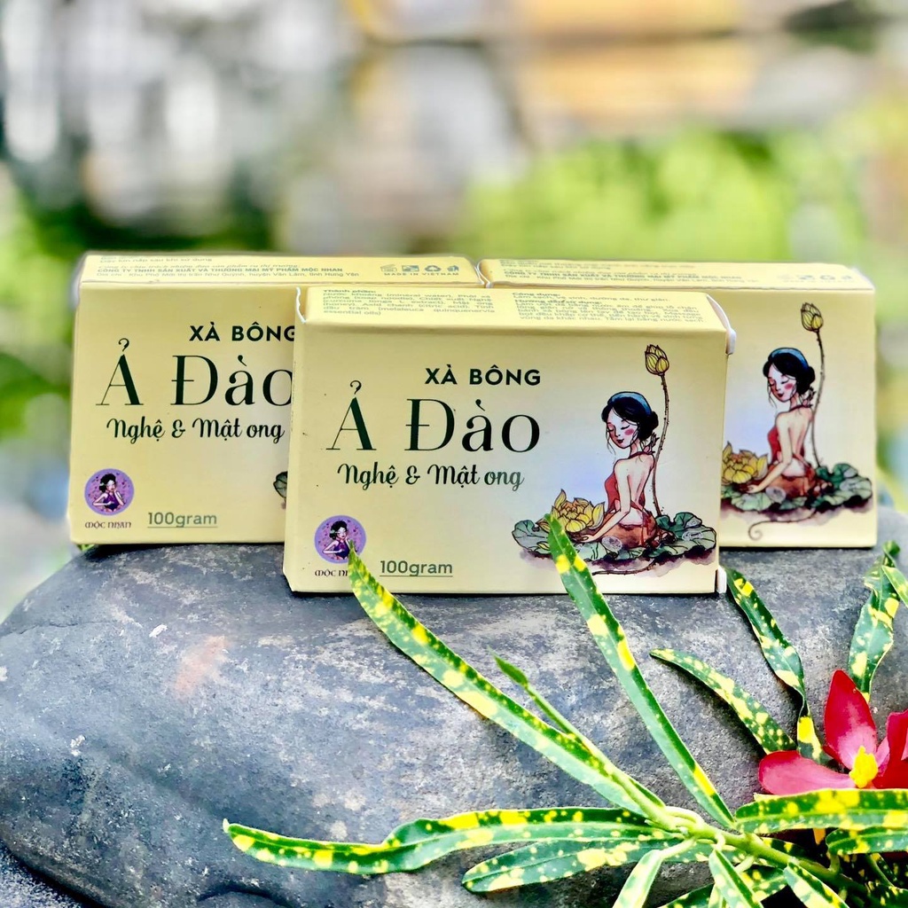 Xà Bông Nghệ Mật Ong Mộc Nhan [ Chính Hãng ] Dưỡng Trắng Da, Mờ Thâm, Mờ Sẹo | BigBuy360 - bigbuy360.vn