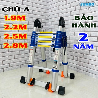 Thang nhôm rút đôi chữ a xếp gọn jumbo thái lan a190b,a220b,a250b,a280b new 2020 bảo hành 2 năm, tải trong 300kg