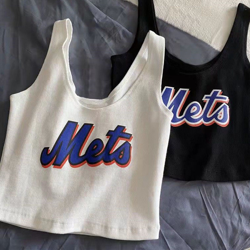 Áo Thun Thể Thao Hai Dây Dáng Ngắn In Họa Tiết Thời Trang Cho Nữ