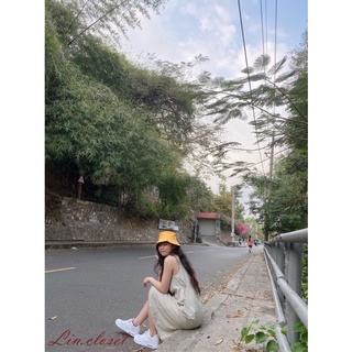 Đầm suông 2 dây kẻ sọc