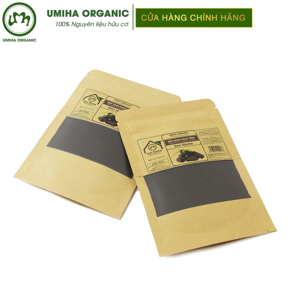 Bột Than Tre Hoạt Tính trắng răng hữu cơ UMIHA nguyên chất túi Zip 35g | BigBuy360 - bigbuy360.vn