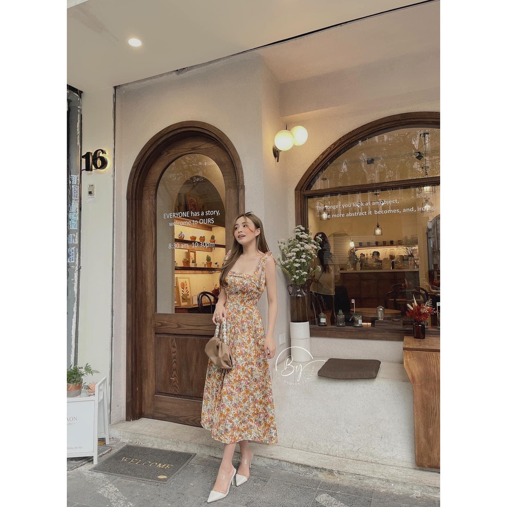 Đầm maxi 2 dây côt nơ Mint Dress