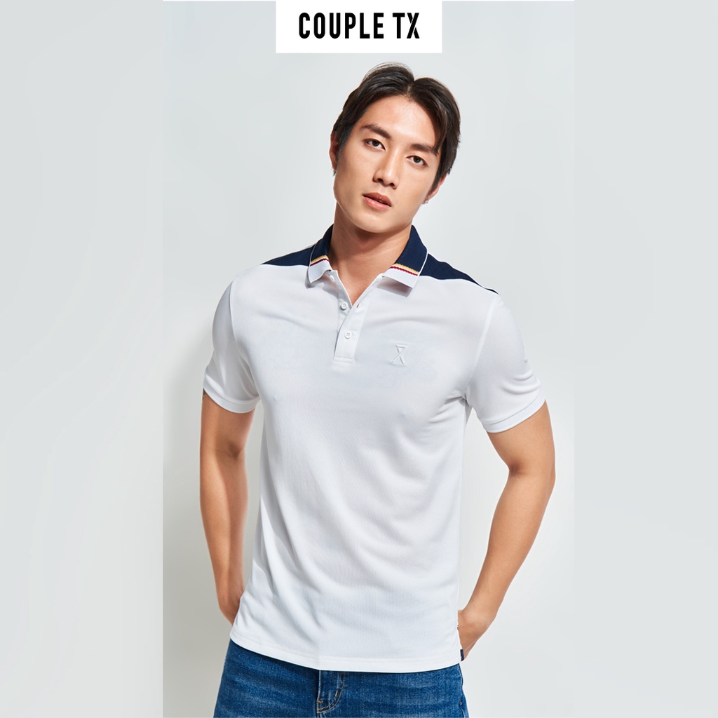 Áo Polo Cafe Nam Phối Vai Couple TX MPO 1007