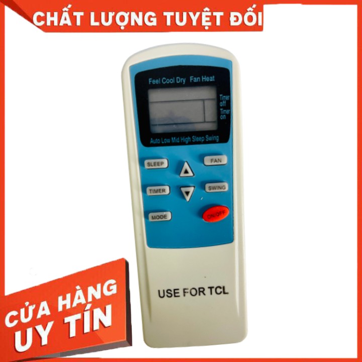 Điều khiển điều hòa, máy lạnh TCL (nền xanh)