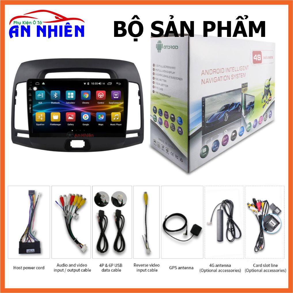 Màn Hình Android 9 inch Cho AVANTE/ ELANTRA 2006-2011 - Đầu DVD Chạy Android Kèm Mặt Dưỡng Giắc Zin Hyundai