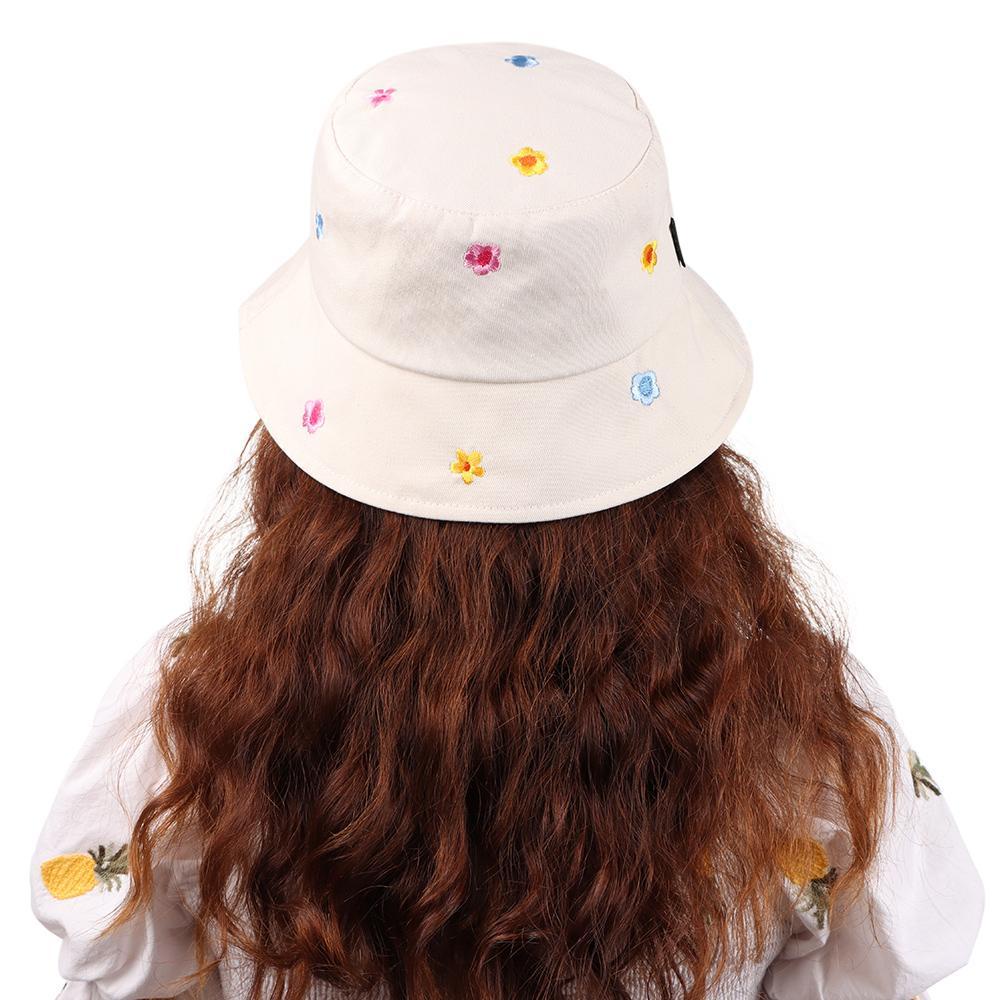BORAG Nón Tai Bèo Vành Rộng Thêu Hoa Thời Trang Xuân Hè