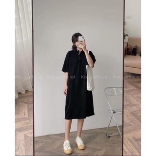 Đầm Polo cúc đồng dáng suông dễ mặc phù hợp mọi vóc dáng