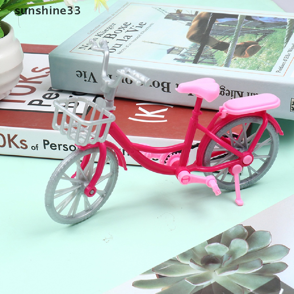 SU Dollhouse Single Bicycle Outdoor Sports Toy Photo Decoration for 30cm Doll Toys n