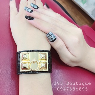 Vòng tay HM da rắn khoá cài