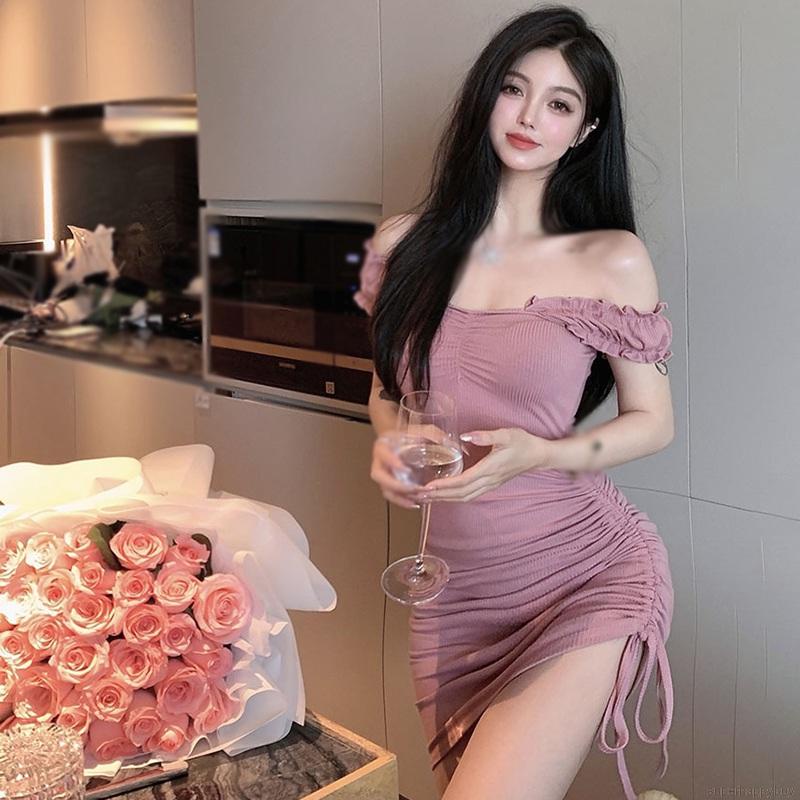 Đầm body tay ngắn ôm sát tôn dáng phong cách Hàn Quốc thời trang dành cho nữ