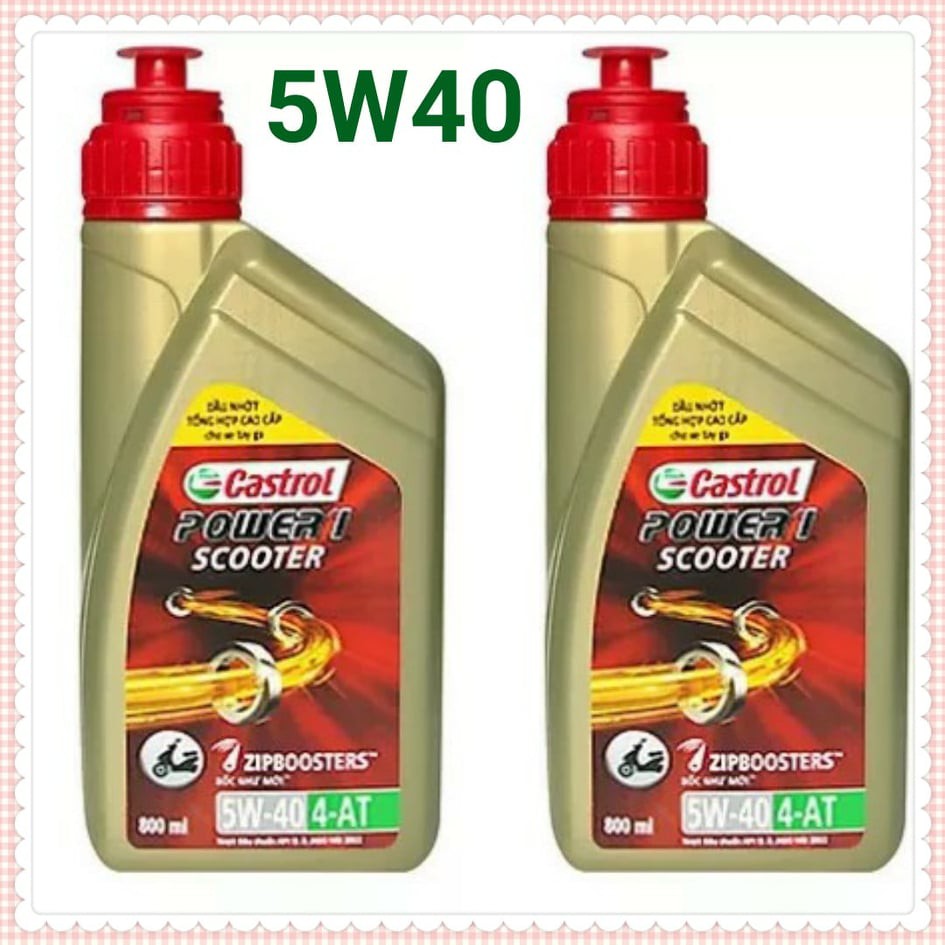 Nhớt Tổng Hợp Cao Cấp Castrol Power 1 Scooter 5W40 (0.8L) cho xe tay ga