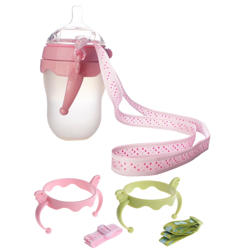 COMOTOMO Set 2 giá đỡ bình sữa em bé bằng nhựa chống thất lạc tiện dụng