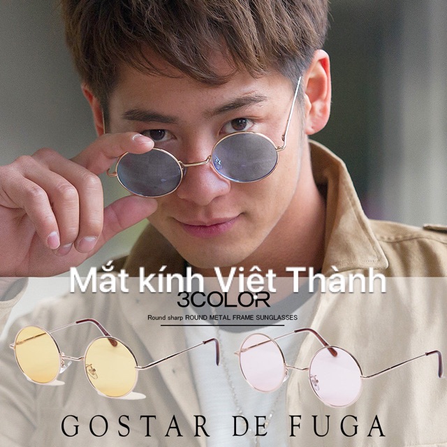 Kính mát TRÒN màu thời trang kính đi đêm TikTok GT05
