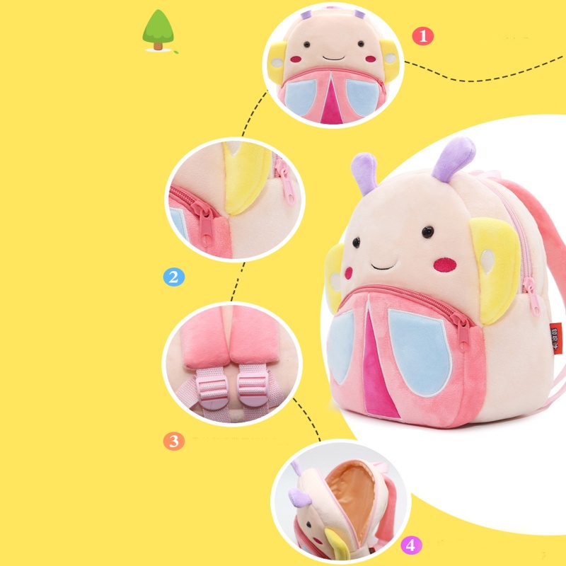 Ba Lô Hoạt Hình Đáng Yêu Cho Bé 2-4 Tuổi