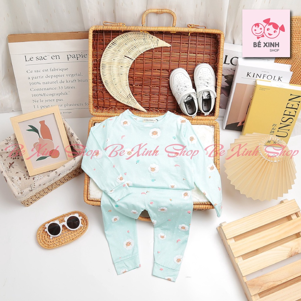 Bộ Minky Mom Dài Tay Thun Lạnh Cho Bé Trai Bé Gái [Deal Xịn] Đồ bộ Dài Tay Cho Bé Minky Mom thời trang trẻ em HỌA TIẾT