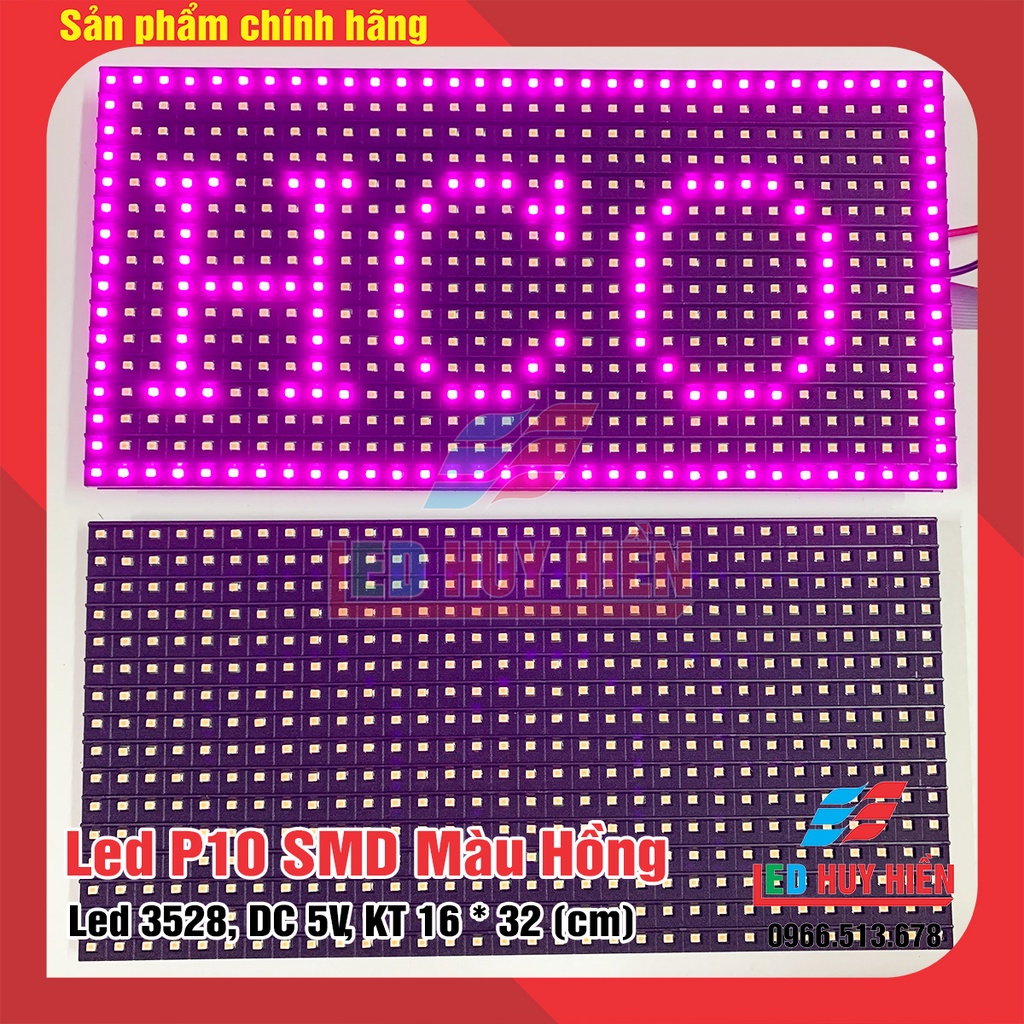 Module Led p10 smd màu hồng tím trong nhà,