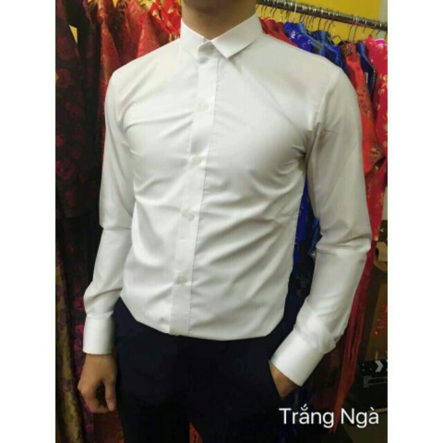 [Freeship từ 99k] áo sơ mi nam đen dài tay phom ôm body Hàn Quốc | BigBuy360 - bigbuy360.vn