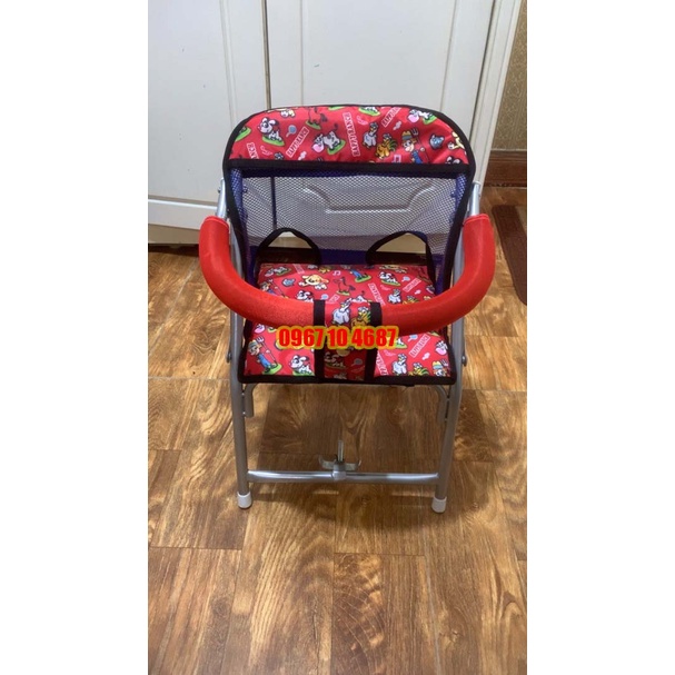 Ghế đi xe máy cho bé xếp gọn xe số