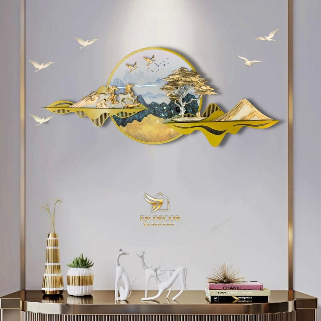 Tranh Phong Cảnh Treo Tường Cao Cấp TD33 , Tranh Sắt, Tranh Treo Tường Én Decor
