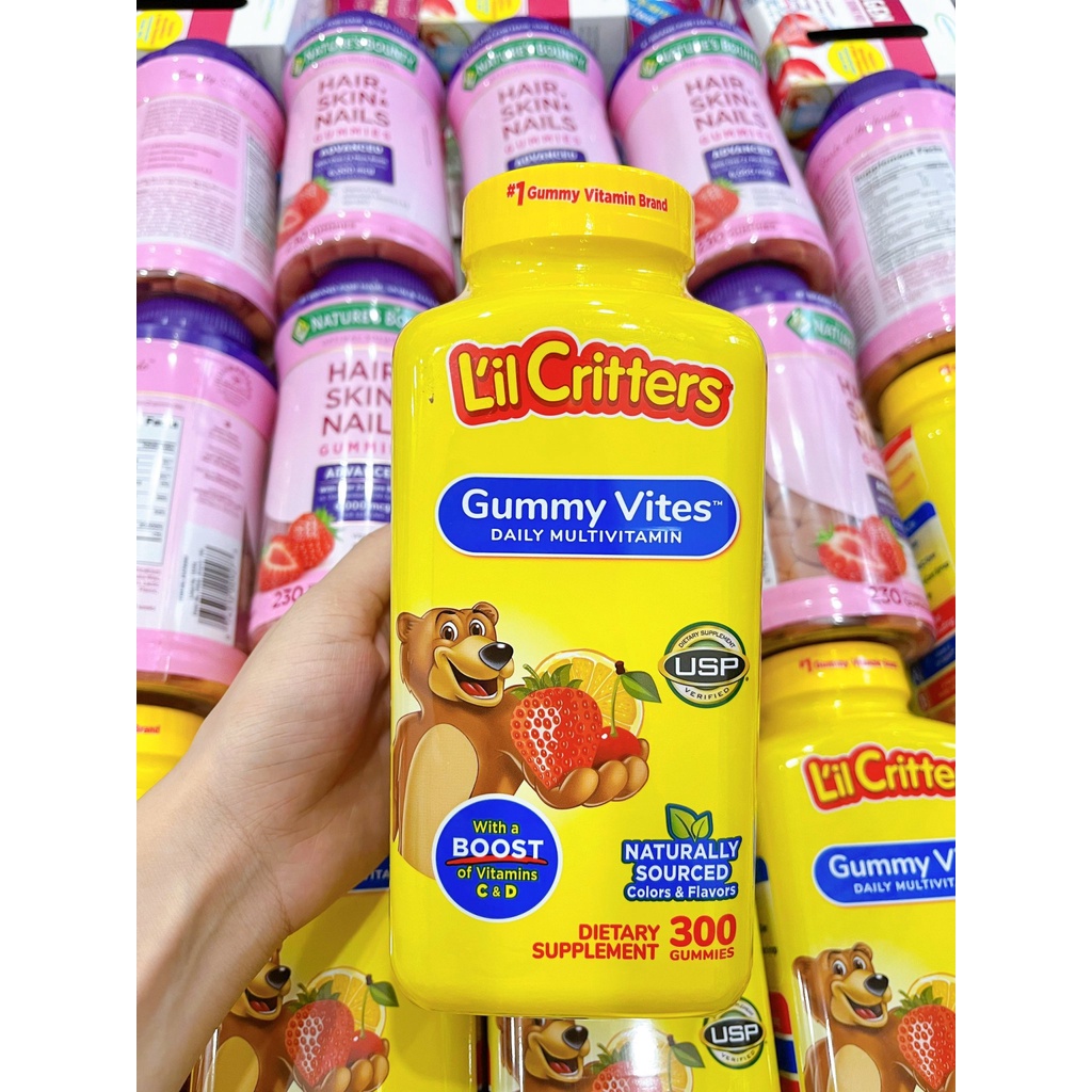 Kẹo Dẻo Bổ Sung Vitamin Gấu Lil'Critter Gummy Vites Multivitamin Complete Cho Trẻ Từ 2 Tuổi 300 Viên