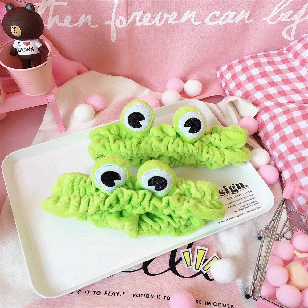 Cài tóc/ dây buộc tóc thiết kế hình chú ếch nhồi bông duyên dáng