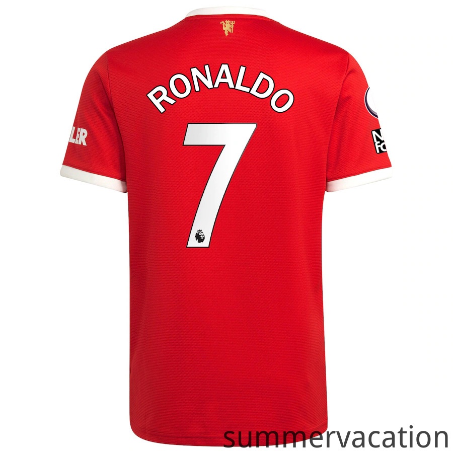 Áo thun thể thao tay ngắn in hình Manchester United 7 C Ronaldo 100-160 21-22 cho bé