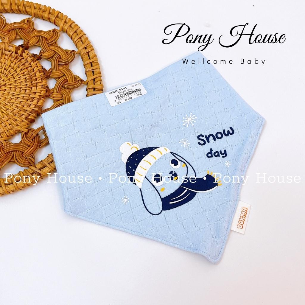 Yếm Tam Giác Dokma Khăn Quàng Cổ Cotton Màu Có Cúc Bấm Mềm, Mịn Cho Bé Sơ Sinh