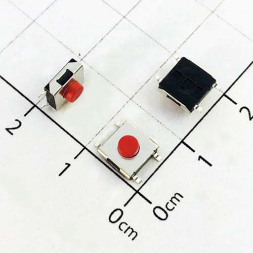 Nút Nhấn 6x6mm Cao 3.4mm 4 Chân SMD Đầu Đỏ