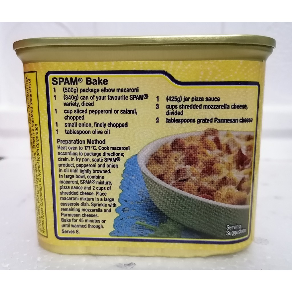 [340g] THỊT HỘP VỊ TRUYỀN THỐNG [USA] HORMEL SPAM Classic Spamluncheon Meat (ttdt-hk)