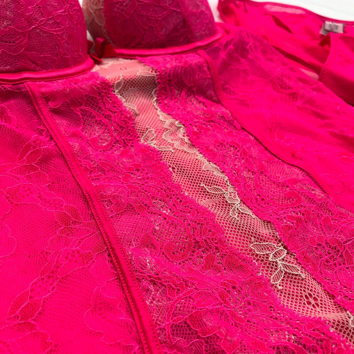 VÁY NGỦ pink hồng siêu nâng ngực - váy ngủ kẹp tất trend VNXK chuẩn size S M L