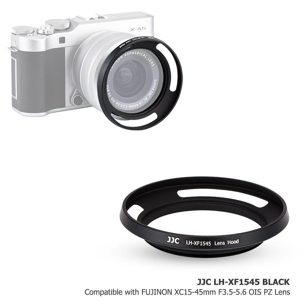 JJC LH-XF1545 Loa che nắng kim loại cho ống kính Fujinon XC15-45mm F3.5-5.6 OIS máy ảnh Fuji Fujifilm X-T30 X-T20 X-T10