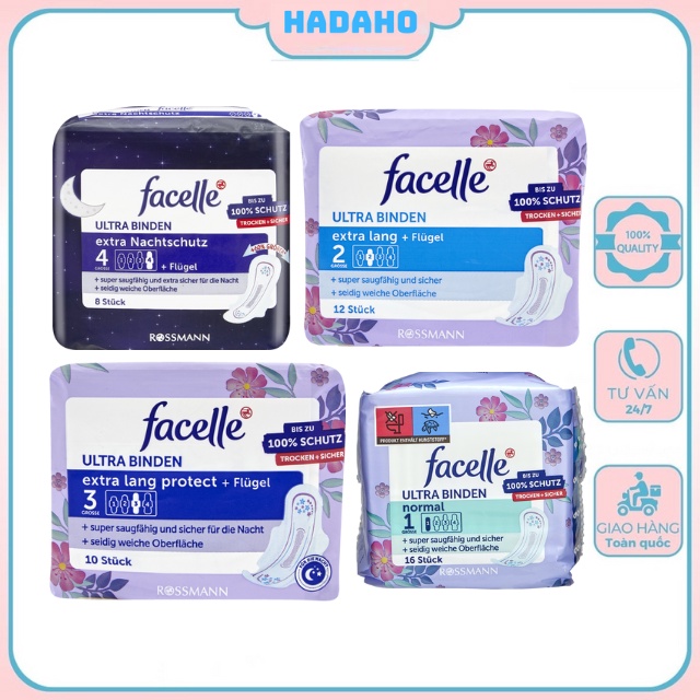 Băng vệ sinh Facelle, 8-16 miếng/bịch, Đức