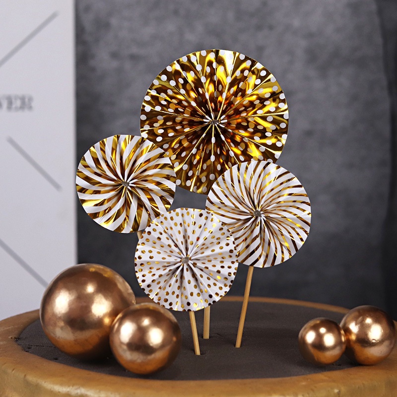 Set 4 topper cắm trang trí bánh hình cối xay gió