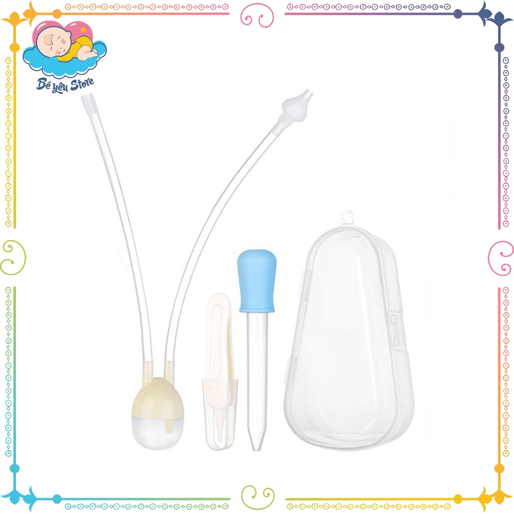 Dụng cụ hút mũi cho bé được làm từ silicon mềm mại, an toàn cho bé