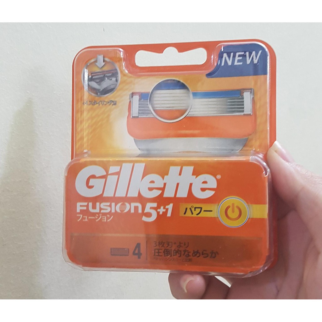 Lưỡi Dao Cạo Râu Gillette Fusion 5+1 (hộp 4/8 Chiếc)