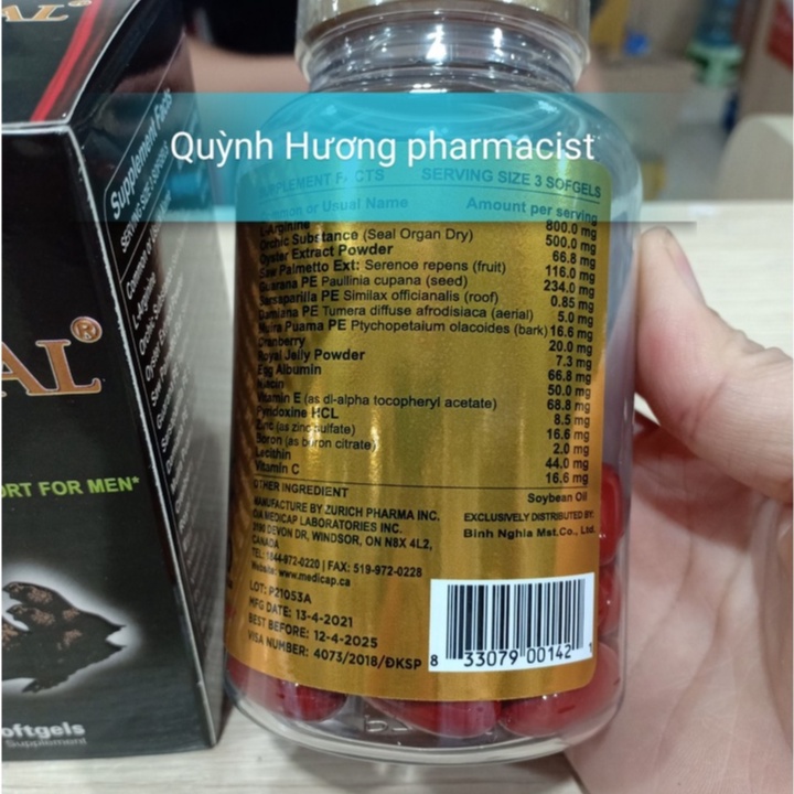 KING SEAL lọ 60 viên giúp tăng cường sức khỏe nam giới
