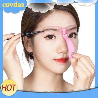 4 khuôn trang điểm tạo hình lông mày có cán dài 90mm bằng nhựa ABS cho bạn nữ