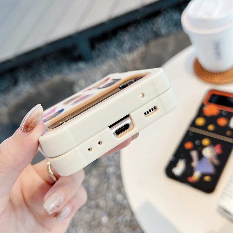 Ốp Điện Thoại Silicon Chống Sốc Họa Tiết Hoạt Hình Dễ Thương Cho Samsung Galaxy Z Flip 3 5G Flip 4 Z Flip3 Flip4 5G