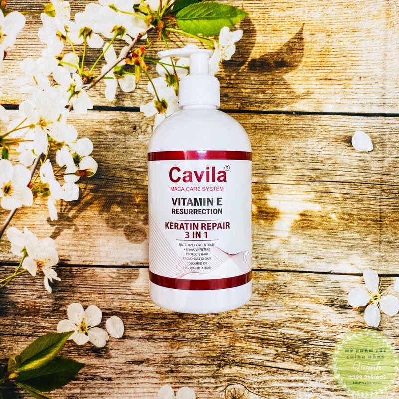 KERATIN PHỤC HỒI DƯỠNG TÓC 3in1 CAVILA